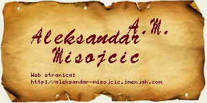 Aleksandar Misojčić vizit kartica